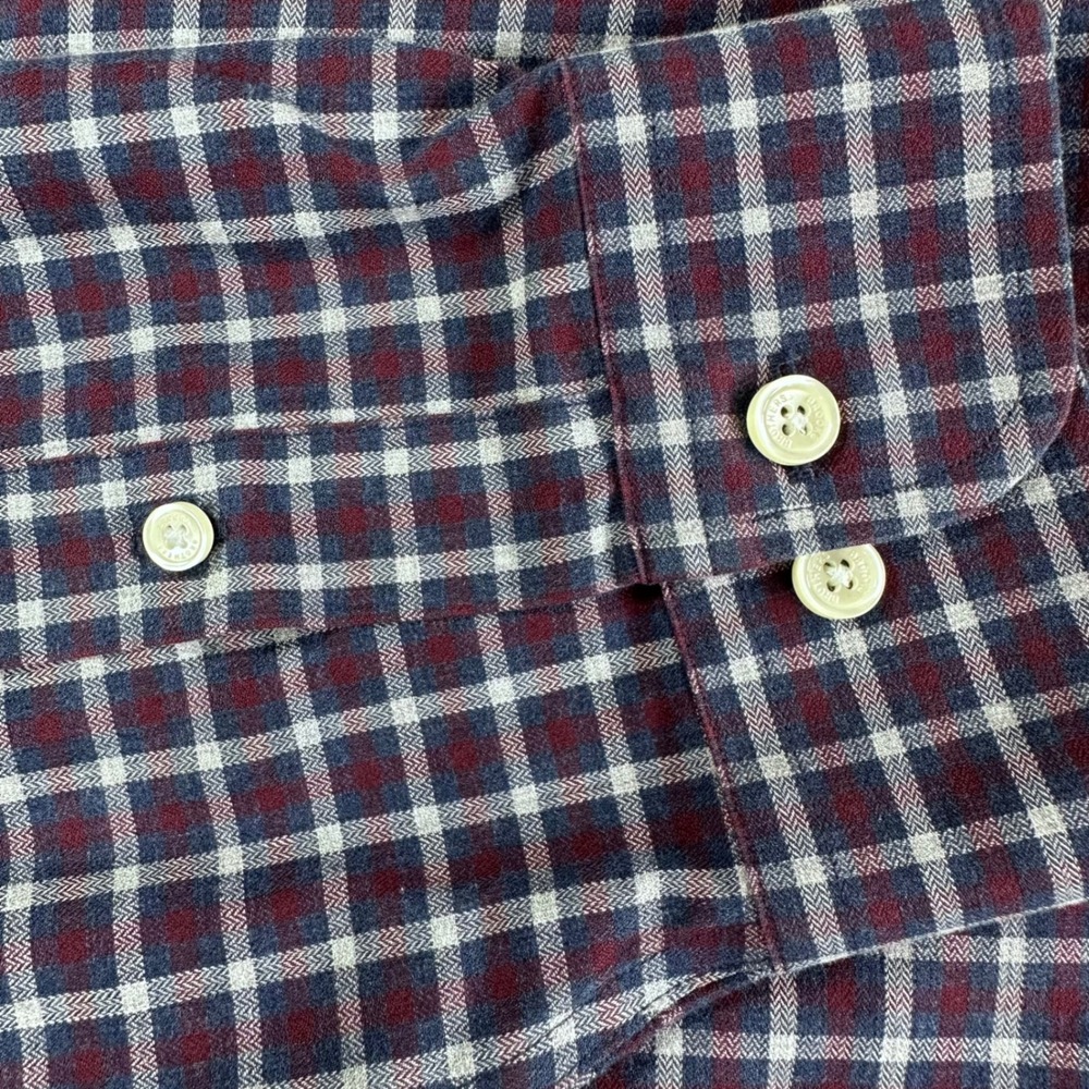 Brooks Brothers Button Down Mens XL Extra Large Blue Burgundy Plaid Regent Shirt - Picture 7 of 15